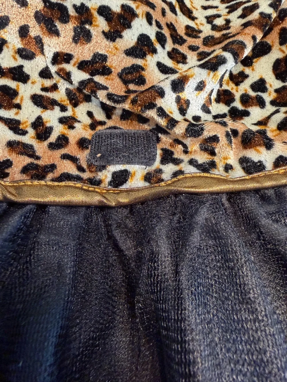 Sassy Spots Leopard Print Costume Girls Size XL Cat Feline Hooded Dress EUC